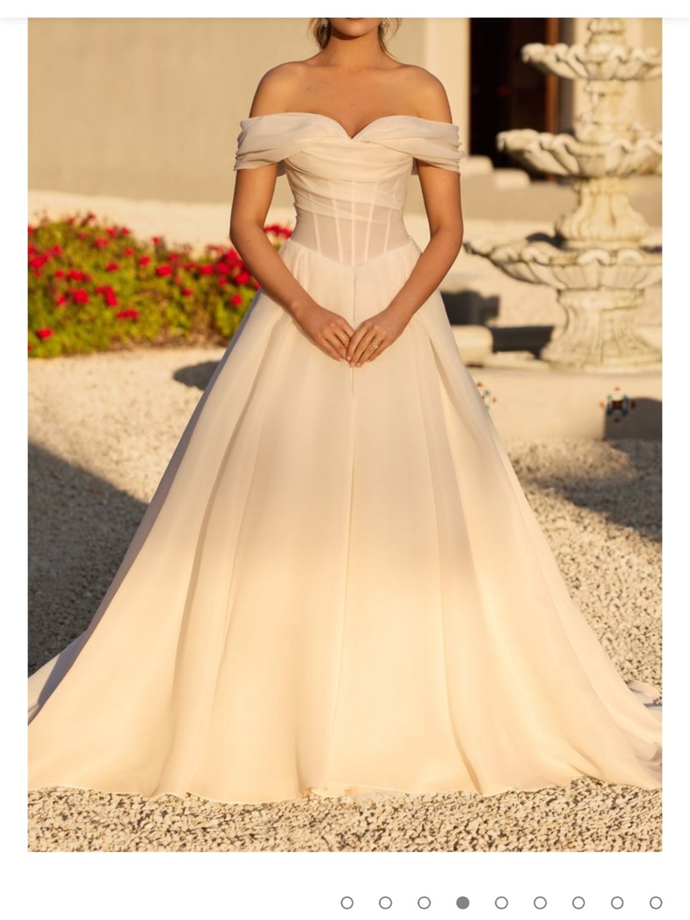 Sophia Tolli Ariane Off-the-Shoulder Ivory Ball Gown size 18